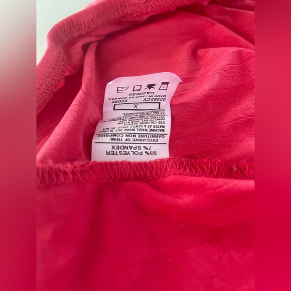 3/25 Hot Coral Pink MXM Tie Neck Halter Top - Picture 10 of 11